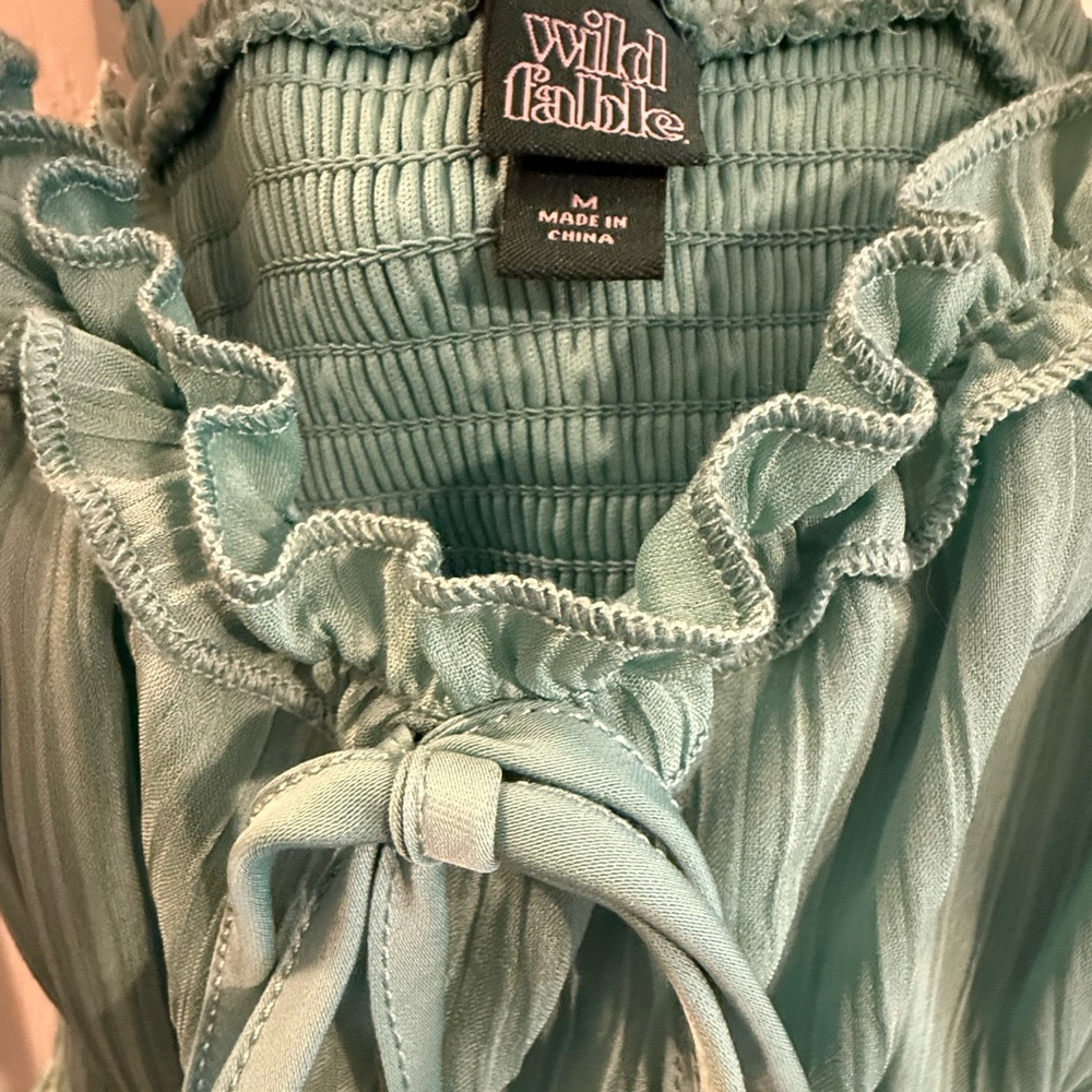 Wild Fable | Babydoll Turquoise Dress | Size: M - Picture 2 of 2